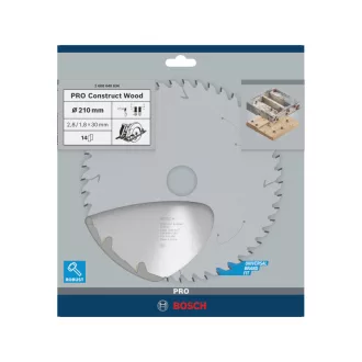   BOSCH PRO Disc de tăietură pentru lemn 210 x 30 x 2,8 mm / 14T Construct Wood
