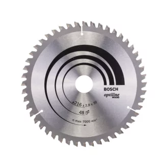   BOSCH Disc de tăiat lemn 216 x 30 x 2,8 mm / 48T Optiline Wood ATB / N