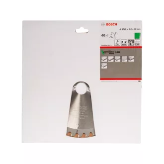   Disc de tăiere pentru lemn BOSCH 250 x 30 x 3,2 mm / 40T Optiline Wood ATB / N