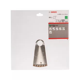   BOSCH Disc de tăiat pentru lemn 250 x 30 x 3,2 mm / 60T Optiline Wood ATB / N
