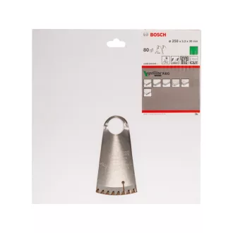  BOSCH Disc de tăiere pentru lemn 250 x 30 x 3,2 mm / 80T Optiline Wood ATB / N