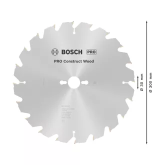   BOSCH PRO Disc de tăiere pentru lemn 300 x 30 x 3,2 mm / 20T Construct Wood
