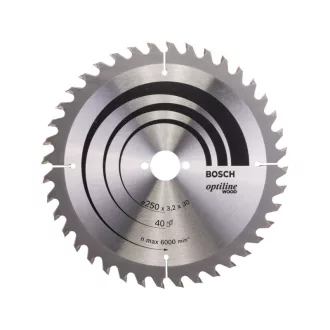   BOSCH Disc de tăiere pentru lemn 250 x 30 x 3,2 mm / 40T Optiline Wood ATB