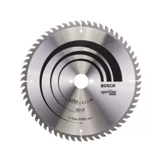   BOSCH Disc de tăiere pentru lemn 250 x 30 x 3,2 mm / 60T Optiline Wood ATB