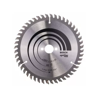   Pânză de ferăstrău BOSCH pentru lemn 160 x 20/16 x 2,6 mm / 48T Optiline Wood ATB