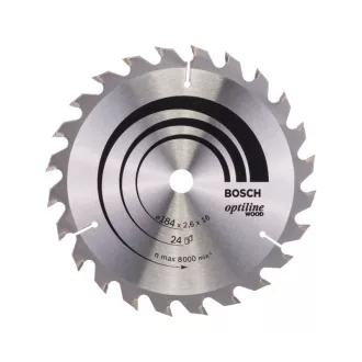   BOSCH Disc de tăiere pentru lemn 184 x 16 x 2,6 mm / 24T Optiline Wood ATB