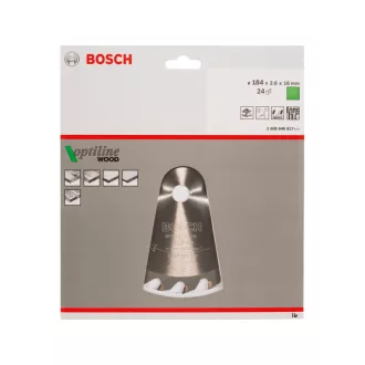   BOSCH Disc de tăiere pentru lemn 184 x 16 x 2,6 mm / 24T Optiline Wood ATB