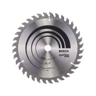   BOSCH Disc de tăiere pentru lemn 184 x 16 x 2,6 mm / 36T Optiline Wood ATB
