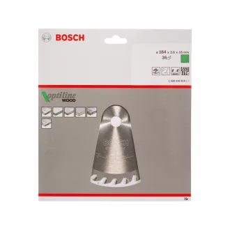   BOSCH Disc de tăiere pentru lemn 184 x 16 x 2,6 mm / 36T Optiline Wood ATB