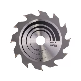   BOSCH Disc de tăiere pentru lemn 130 x 20/16 x 2,4 mm / 12T Optiline Wood ATB