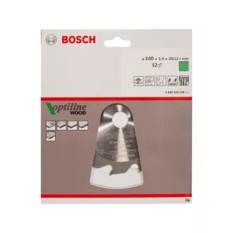   BOSCH Disc de tăiere pentru lemn 140 x 20/12,7 x 2,4 mm / 12T Optiline Wood ATB