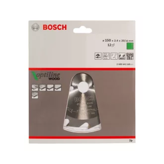   BOSCH Disc de tăiere pentru lemn 150 x 20/16 x 2,4 mm / 12T Optiline Wood ATB