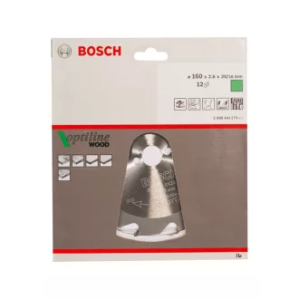   BOSCH Disc de tăiere pentru lemn 160 x 20/16 x 2,6 mm / 12T Optiline Wood ATB