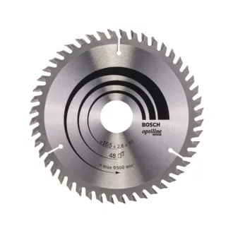   BOSCH Disc de tăiere pentru lemn 165 x 30/20 x 2,6 mm / 48T Optiline Wood ATB