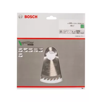   BOSCH Disc de tăiere pentru lemn 165 x 30/20 x 2,6 mm / 48T Optiline Wood ATB