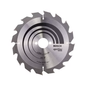   BOSCH Disc de ferastrau pentru lemn 190 x 30 x 2,0 mm / 16T Optiline Wood ATB