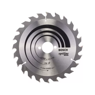   BOSCH Disc de tăiere pentru lemn 190 x 30 x 2,0 mm / 24T Optiline Wood ATB