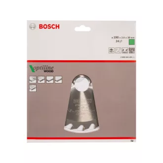   BOSCH Disc de tăiere pentru lemn 190 x 30 x 2,0 mm / 24T Optiline Wood ATB