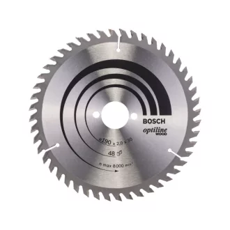   BOSCH Disc de ferastrău pentru lemn 190 x 30 x 2,0 mm / 48T Optiline Wood ATB