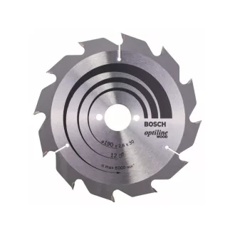   BOSCH Disc de tăiere pentru lemn 190 x 30 x 2,6 mm / 12T Optiline Wood ATB