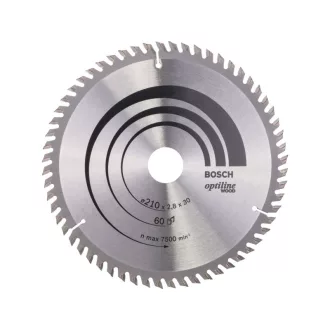   BOSCH Disc de tăiere pentru lemn 210 x 30 x 2,8 mm / 60T Optiline Wood ATB