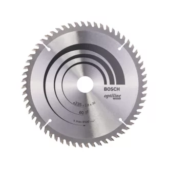  BOSCH Disc de ferăstrău pentru lemn 235 x 30/25 x 2,8 mm / 60T Optiline Wood ATB