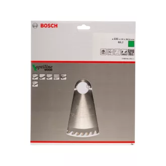   BOSCH Disc de ferăstrău pentru lemn 235 x 30/25 x 2,8 mm / 60T Optiline Wood ATB