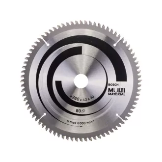   BOSCH Disc de tăiere universal 260 x 30 x 3,2 mm / 80T MultiMaterial HLTCG