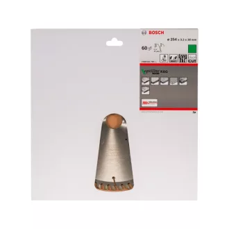   BOSCH Disc de tăiere pentru lemn 254 x 30 x 3,2 mm / 60T Optiline Wood ATB / N
