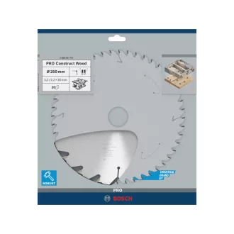   BOSCH PRO Disc de tăiere pentru lemn 250 x 30 x 3,2 mm / 20T Construct Wood