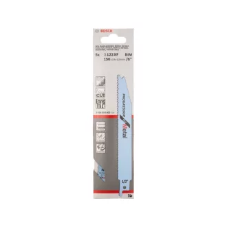   Lamă de fierăstrău reciprocator BOSCH pentru metal S 123 XF 150 mm / 8-18TPI bimetal Progressor for Metal (5 buc)