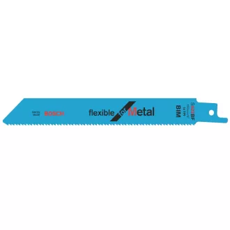  Pânză de ferăstrău BOSCH Sabre pentru metal S 922 BF 150 mm / 14TPI bimetal Flexibil pentru metal (100 buc)