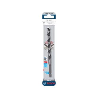   BOSCH PRO Burghiu pentru piatră HEX-5 12,0 x 150/100 mm cu prindere bit cu două tăișuri