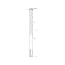 BOSCH Set de 5 burghie pentru rocă 11,0 x 210/150 mm cu patru tăișuri SDS-Plus
