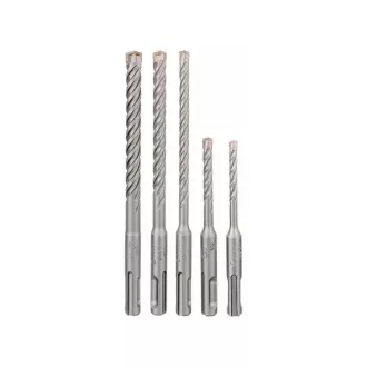   Set de găurit pentru rocă BOSCH 5X, 5 piese, cu patru tăișuri SDS-Plus (5 / 6 x 110 mm; 6 / 8 / 10 x 160 mm)