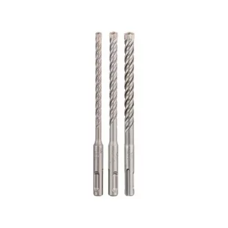   Set de găurit pentru rocă BOSCH 5X, 3 piese, cu patru tăișuri SDS-Plus (6 / 8 / 10 x 160 mm)