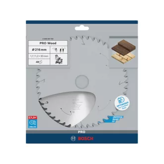   BOSCH PRO Disc de ferastrău pentru lemn 216 x 30 x 1,7 mm / 48T