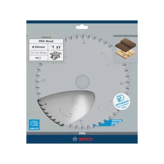 BOSCH PRO Disc de tăiat pentru lemn 254 x 30 x 2,2 mm / 60T