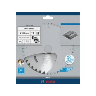   BOSCH PRO Disc de tăiat pentru metal 160 x 20 x 1,6 mm / 36T