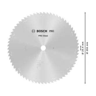   BOSCH PRO Disc de tăiat pentru metal 355 x 25,4 x 2,2 mm / 66T