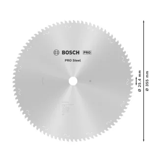   BOSCH PRO Disc de tăiat pentru metal 355 x 25,4 x 2,2 mm / 90T