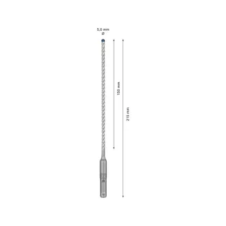   Burghie de rocă BOSCH EXPERT 7X 5 x 215/150 mm cu patru margini SDS-Plus