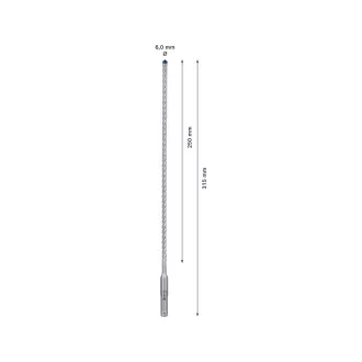   Burghie pentru roci BOSCH EXPERT 7X 6 x 315/250 mm cu patru muchii SDS-Plus