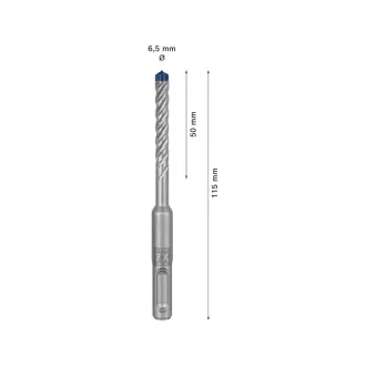   BOSCH EXPERT 7X Burghiu pentru roci 6,5 x 115/50 mm cu patru muchii SDS-Plus