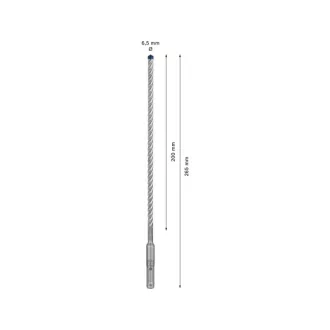   BOSCH EXPERT 7X Burghiu pentru rocă 6,5 x 265/200 mm cu patru tăișuri SDS-Plus