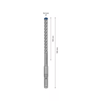  BOSCH EXPERT 7X Burghiu pentru roci 9 x 165/100 mm cu patru tăișuri SDS-Plus