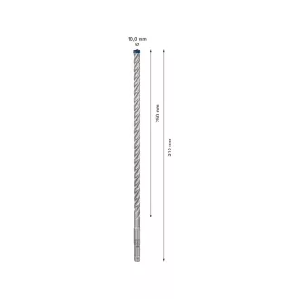   BOSCH EXPERT 7X Burghiu pentru roci 10 x 315/250 mm cu patru muchii SDS-Plus