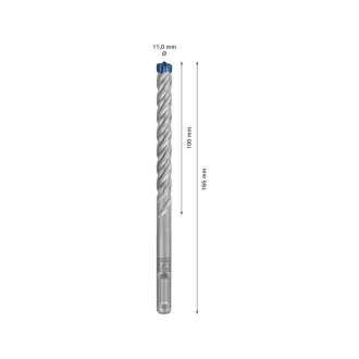   BOSCH EXPERT 7X Burghiu pentru roci 11 x 165/100 mm cu patru tăișuri SDS-Plus