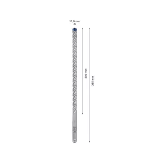   BOSCH EXPERT 7X Burghie pentru piatră 11 x 265/200 mm cu patru tăișuri SDS-Plus