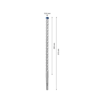   BOSCH EXPERT 7X Burghiu pentru roci 12 x 315/250 mm cu patru tăișuri SDS-Plus